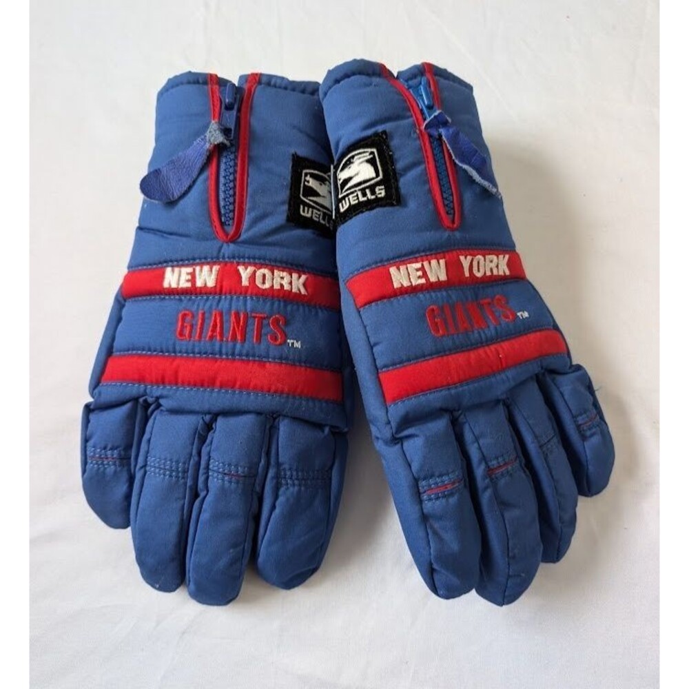 New York Giants Winter Gloves Wells Lamont Embroidered Insulated Vintage